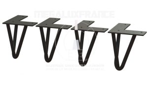Pied Métal Noir Modèle Fabbrica HT 200mm